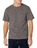 Hanes Men's Short Sleeve Beefy-T with Pocket, Smoke Gray, X-Large