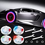 Hub Lamp Cap Lights Car Wheel Lights Car Solar Tire Wheel Lights Solar Energy Flashing Lights for Vehicles Car Auto Motorcycles Bicycles (4 Pieces)