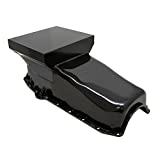 Assault Racing Products A9726-PBK Chevy Small Block Black Drag Style 7qt Oil Pan 2-Piece Rear Main SBC Pre-80