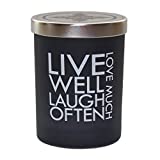 Acadian Candle Co. Expressions 12 oz. Jar Candle, Live Well Laugh Often Love Much