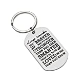 Inspirational Gifts for Teenage Girl Stocking Stuffers for Teens Girls Boys Women Engraved Keychain Always Remember You are Braver Than You Believe Graduation Birthday Gift for Teen Boys Kids