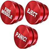 3 Pieces Aluminum Dustproof Plug Billet Button Plugs 12-Volt Replacement Accessories Anodized Aluminum Car Decoration Compatible with Most Vehicles Auto Car (Red)