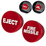 ALAMSCN Aluminum EJECT FIRE MISSILE Button Car Cigarette Lighter Plug Cover Fits Most Automotive Vehicles Boats with Standard 12 Volt Power Source (EJECT+FIRE MISSILE)