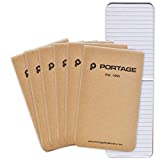 Portage Field Notebook Tactical Sized Pocket Notepad - Top Bound Notebook with Lined Paper Lies Flat in Pocket - 2.8" x 4.6" - 64 Pages (3 Pack) (6 Pack, Tactical)