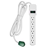 Go Green Power GG-16106MS GoGreen Power 6 Outlet Surge Protector with 6' Cord, White