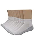 Hanes Men`s Ankle Socks, 186V12,12-Pack, 10-13, White (Shoe Size 6-12)
