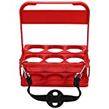 Foldable Plastic Drink Carrier, Beverage Delivery Holder, Ideal for Grubhub Doordash Instacart Postmates Uber Eats Drivers, Catering, Restaurant (Red)