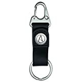 Belt Clip On Carabiner Leather Keychain Fabric Key Ring Symbols - Atheism Atheist Symbol