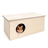 Niteangel Hamster Birch Chamber Hideout - Small Pets Woodland House Habitats Decor for Hamster Mice Gerbils Mouse (2-Chamber Large)