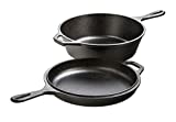 Lodge LCC3 Cast Iron Combo Cooker, Pre-Seasoned, 10.25" -Quart