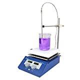 Digital Magnetic Hotplate Stirrer LED Display with Temperature Probe and Stir Bar Mixer 20L Stirring Capacity 350°C/662°F Hot Plate with Magnetic Stirrer 1500RPM