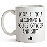 YouNique Designs Police Coffee Cup 11 Ounce Police Academy Graduation Gifts Police Officer Gifts