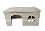 Vedem Guinea Pig Wood House Detachable Hut with Window Small Animal Hideout for Rat Chinchilla Hedgehog Hamster (L)