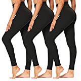 High Waisted Leggings for Women - Soft Athletic Tummy Control Pants for Running Cycling Yoga Workout - Reg & Plus Size