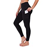 GAYHAY Leggings with Pockets for Women Reg & Plus Size - Capri Yoga Pants High Waist Tummy Control Compression for Workout