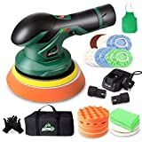 BATOCA - Cordless Car Buffer Polisher - with 2pcs 12V Lithium Rechargeable Battery Cordless Polisher with 6 Variable Speed, 2.0Ah Cordless Buffer Polisher for Car Detailing