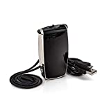 AirTamer A320 Rechargeable Personal Air Purifier, Proven Performance, Virus and Pollutant Tested*, Black with Leather Travel Case