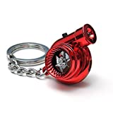 Boostnatics Rechargeable Electric Electronic Turbo Keychain with Sounds + LED! - Red NEW Version 5 (V5)