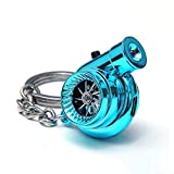 Boostnatics Rechargeable Electric Electronic Turbo Keychain with Sounds + LED! - Blue NEW Version 5 (V5)