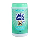 Wet Ones for Pets Multi-Purpose Dog Wipes with Vitamins A, C & E | Fragrance-Free Dog Wipes for All Dogs Wipes Multipurpose | 50 Count Canister