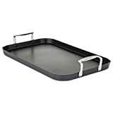 Viking Culinary Hard Anodized Nonstick Double Burner Griddle, Ergonomic Stay-Cool Handles, Oven Safe, Works on Electronic, Ceramic, and Gas Cooktops , 18 inches