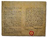 Gettysburg Address, Authentic Replica Printed on Antiqued Genuine Parchment. 14 X 11