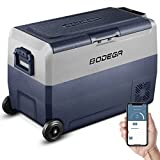 BODEGA Upgraded 12 Volt Refrigerator, Portable Freezer, Car Fridge Dual Zone WIFI APP Control, 53 Quart50L-4-68 RV Car Cooler 12/24V DC and 100-240V AC for Outdoor, Vehicles, Camping, Travel