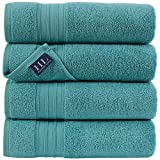 Hammam Linen Green Water Bath Towels 4-Pack - 27x54 Soft and Absorbent, Premium Quality Perfect for Daily Use 100% Cotton Towel