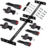 igolfluck Universal Golf Cart Seat Belts Kit with Bracket (Set of 4 Retractable 42" Belts) for EZGO, Yamaha, Club Car DS, Stainless and Shockproof with Upgraded Screws & Locknuts