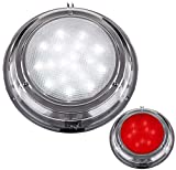 ADVANCED LED Interior Dome Light Best for Boat, RV, Camper, Trailer, etc; Corrosion Resistant & SS Potted Electronics Hold Up to the Harshest Environment(4 Choices: 2 LED Colors,2 Sizes,2 Body Colors)