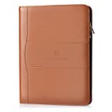 Epping & Park Leather Portfolio Binder | Handmade Italian Design | Full Grain Leather Padfolio Leather Binder | Executive Leather Portfolio for Men and Women | Letter Size Notepad Holder, Tan