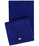 Tommy Hilfiger Mens Logo Patch Scarf, Blue, Long (60 in. And Up)