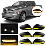 2PCS Mirror Turn Signal Light Compatible with 2009-2014 Dodge Ram 1500 2500 Front Driver/Left & Front Passenger/Right Side