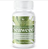 Oceangreen Organics Seaweed Kelp Supplements New Zealand | Premium - 100% Pure Organic & Natural - Multi-Nutrient & Thyroid Support Supplement - Natural Source of Iodine | 60 Vegetarian Capsules