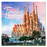 2022 Wall Calendar- 18 Monthly 2022 Calendar from Jan. 2022 - Jun. 2023, 12" x 24" (Open), Unruled Blocks Calendar 2022 with Thick Glossy Paper - Wonders of The World