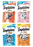 Temptations Cat Treats Variety Pack Bundle of 4 Flavor Pouches (Rockin? Lobster, Shrimpy Shrimp, Tempting Tuna, Tantalizing Turkey; 3 oz Each)