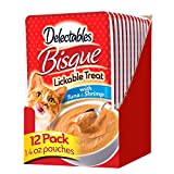 Delectables Bisque Lickable Wet Cat Treats - Tuna & Shrimp - 12 Pack