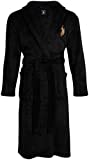 U.S. Polo Assn. Men’s Bathrobe – Plush Fleece Robe with Shawl Collar, Size Large/X-Large, Black