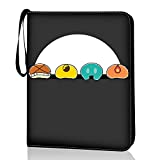 9 Pocket Binder for Cards, Zatozkar Cards Album for TCG Holders with 50 Removable Sleeves Hold 900 Cards Collections Cute Back Design Black for Trading Cards