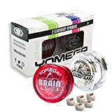Yomega 2 Legendary Spinners The Original Yoyo with A Brain & Spectrum Light up Fireball Transaxle YoYo with LED Lights for Kids, Beginner, Intermediate and Pro Level String Trick Play (Brain-Spectrum)