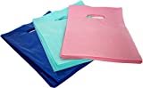 9x12 Glossy Merchandise Bags, Retail Shopping Bags with Handle, Gift Bags, Best Colors-Royal Blue, Pink and Teal. Small Size. Environmentally Responsible 100% Recyclable,150 Pack. Mr.Lordbag