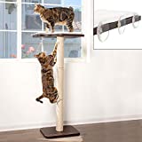 PetFusion Ultimate Cat Window Climbing Perch 45” Tall (Tree Sisal Scratching Posts, Modern Design Simply Suctions to Window. (EASY TO ASSEMBLE) 1 Year Warranty for Manufacturer Defects (PF-WP1)