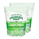 Charlie’s Soap Laundry Powder (100 Loads, 2 Pack) Hypoallergenic Deep Cleaning Washing Powder Detergent – Eco-Friendly, Safe, and Effective