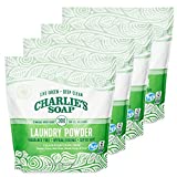 Charlie’s Soap Laundry Powder (300 Loads, 4 Pack) Hypoallergenic Deep Cleaning Washing Powder Detergent – Eco-Friendly, Safe, and Effective