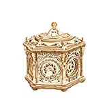 ROKR 3D Wooden Puzzles Music Box (Secret Garden) - Model Kits for Adults Spinning Musical Jewelry Box Vintage Keepsakes Storage, Gifts for Teens/Woman/Man