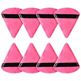 8 Pieces Large Powder Puff Face Triangle Makeup Puff for Loose Powder Soft Body Cosmetic Foundation Sponge Mineral Powder Wet Dry Makeup Tool(Assorted Color)