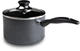 T-fal Specialty Nonstick Handy Pot with Glass Lid 3 Quart Cookware, Pots and Pans, Dishwasher Safe Black