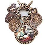 St. Melangell Keychain, Necklace or Purse Clip, Patron Saint of Rabbits, Hares and Small Animals