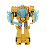Transformers Toys Bumblebee Cyberverse Adventures Dinobots Unite Roll N’ Change Bumblebee Push-to-Convert Action Figure, 6 and Up, 10-inch , Yellow