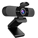 1080P Webcam with Microphone, eMeet C960 Web Camera, 2 Mics Streaming Webcam with Privacy Cover, 90°View Computer Camera, Plug&Play USB Webcam for Calls/Conference, Zoom/Skype/YouTube, Laptop/Desktop